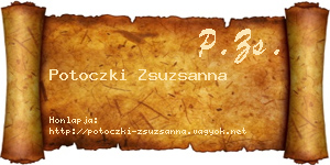 Potoczki Zsuzsanna névjegykártya