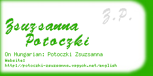 zsuzsanna potoczki business card
